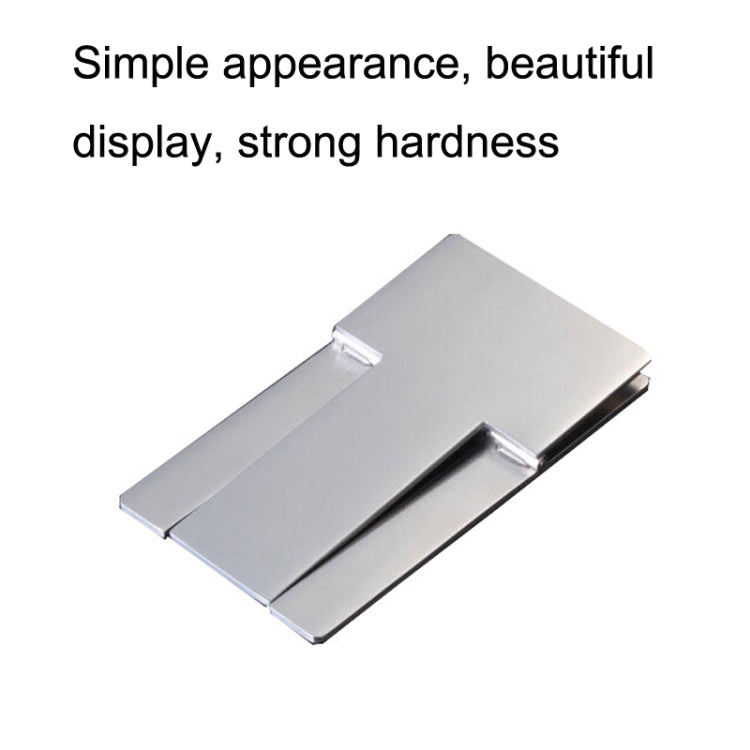 Portasigarette pieghevole portatile in acciaio inossidabile da 2 pezzi, Cigarette Holder Silver