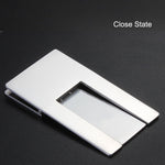 Portasigarette pieghevole portatile in acciaio inossidabile da 2 pezzi, Cigarette Holder Silver