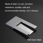 Portasigarette pieghevole portatile in acciaio inossidabile da 2 pezzi, Cigarette Holder Silver