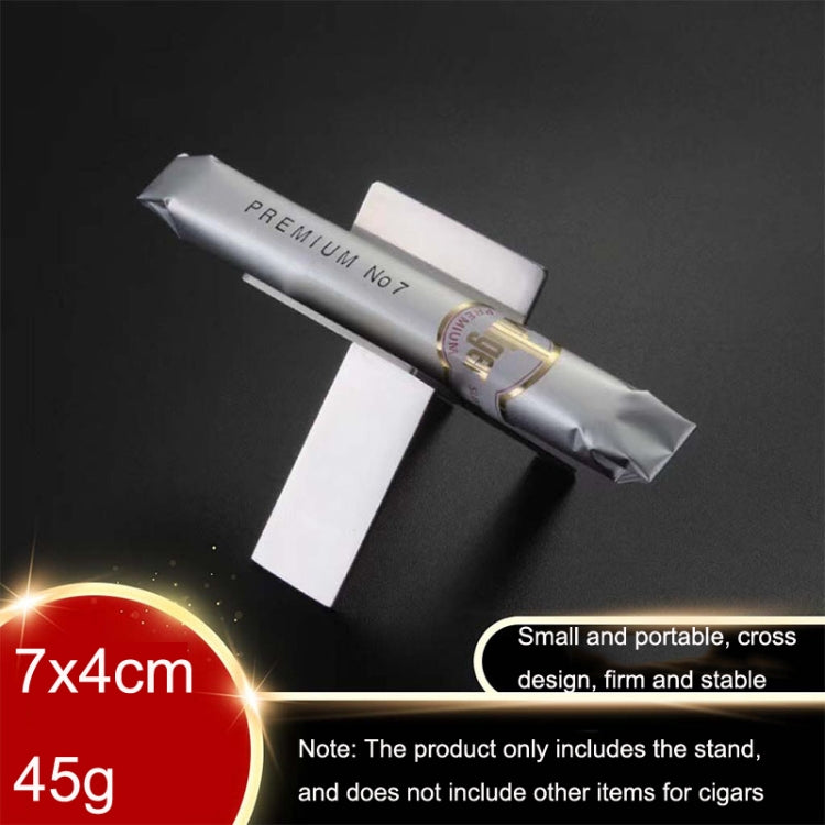 Portasigarette pieghevole portatile in acciaio inossidabile da 2 pezzi, Cigarette Holder Silver