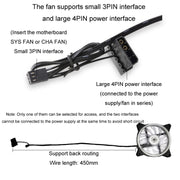 COOLMOON 12cm Dual Aperture Computer Mainframe Chassis Dual Interface Fan
