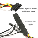 COOLMOON 12cm Dual Aperture Computer Mainframe Chassis Dual Interface Fan