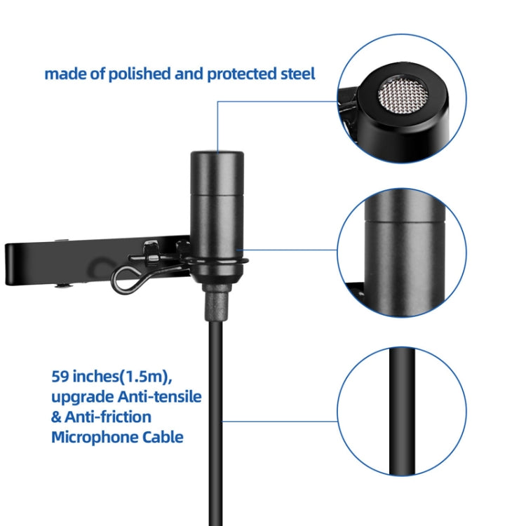 Microfono wireless lavalier USB per smartphone e DSLR