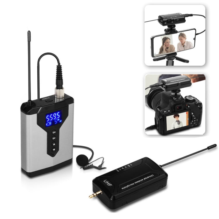 Microfono wireless lavalier USB per smartphone e DSLR