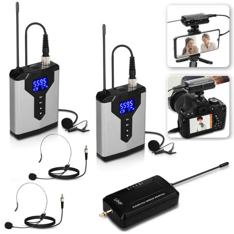 Microfono wireless lavalier USB per smartphone e DSLR