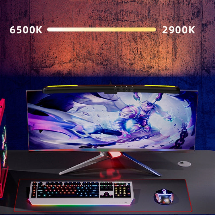 Lampada a sospensione con schermo curvo per computer portatile Lampada da scrivania per computer, Curved Without RGB Backlight, Curved With RGB Backlight