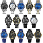 BINBOND B2820 Luminoso 30m Impermeabile Orologio da uomo sportivo al quarzo, White Steel Black Surface, White Steel White Surface, White Steel Blue Surface, Inter-gold Black Surface, Inter-gold Blue Surface, Black Steel Black Surface White             ...