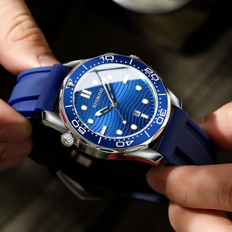 BINBOND B2820 Luminoso 30m Impermeabile Orologio da uomo sportivo al quarzo, White Steel Black Surface, White Steel White Surface, White Steel Blue Surface, Inter-gold Black Surface, Inter-gold Blue Surface, Black Steel Black Surface White             ...