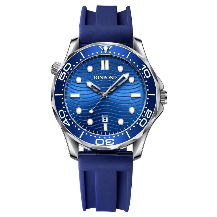 BINBOND B2820 Luminoso 30m Impermeabile Orologio da uomo sportivo al quarzo, White Steel Black Surface, White Steel White Surface, White Steel Blue Surface, Inter-gold Black Surface, Inter-gold Blue Surface, Black Steel Black Surface White             ...