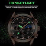 BINBOND B3591 Orologio da uomo calendario luminoso impermeabile 30 m, Rose Gold-Black, Rose Gold-White, Black Steel-Black, White Steel-Black, White Steel-White, Brown Leather-Rose-Black, Brown Leather-Rose-White, Black Leather-White-Black              ...