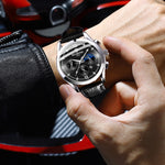 BINBOND B3591 Orologio da uomo calendario luminoso impermeabile 30 m, Rose Gold-Black, Rose Gold-White, Black Steel-Black, White Steel-Black, White Steel-White, Brown Leather-Rose-Black, Brown Leather-Rose-White, Black Leather-White-Black              ...