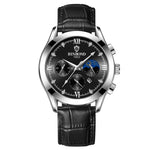 BINBOND B3591 Orologio da uomo calendario luminoso impermeabile 30 m, Rose Gold-Black, Rose Gold-White, Black Steel-Black, White Steel-Black, White Steel-White, Brown Leather-Rose-Black, Brown Leather-Rose-White, Black Leather-White-Black              ...