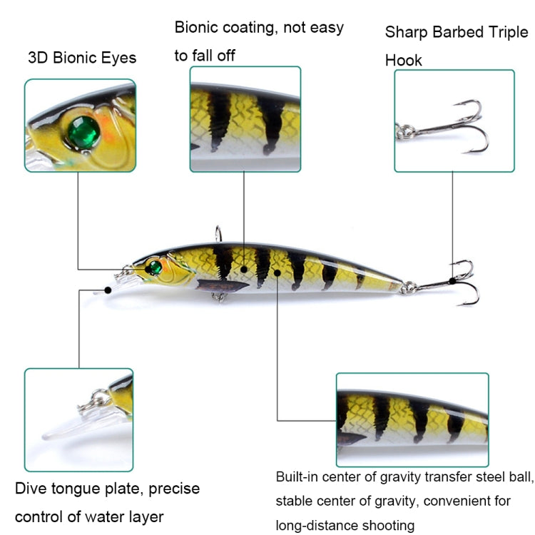 LB106 11 cm / 11,5 g esca esca da pesca bionica dipinta con esca rigida in plastica, 1, 2, 3, 4, 5, 6, 7, 8, 9, 10, 11, 12, 13, 14, 15, 16, 17, 18