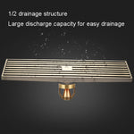 Scarico a pavimento a striscia di rame completa estesa 8x30 cm, stile:, K8034 Chrome Plated+Black Straight Row, K8034 Chrome Plated+Copper Self Seal, K8034 Chrome Plated+5.5 Deep Water Seal, K8034 Chrome Plated+Magnetic Suspension                      ...