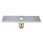 Scarico a pavimento a striscia di rame completa estesa 8x30 cm, stile:, K8034 Chrome Plated+Black Straight Row, K8034 Chrome Plated+Copper Self Seal, K8034 Chrome Plated+5.5 Deep Water Seal, K8034 Chrome Plated+Magnetic Suspension                      ...