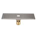 Scarico a pavimento a striscia di rame completa estesa 8x30 cm, stile:, K8034 Chrome Plated+Black Straight Row, K8034 Chrome Plated+Copper Self Seal, K8034 Chrome Plated+5.5 Deep Water Seal, K8034 Chrome Plated+Magnetic Suspension                      ...