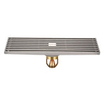 Scarico a pavimento a striscia di rame completa estesa 8x30 cm, stile:, K8034 Chrome Plated+Black Straight Row, K8034 Chrome Plated+Copper Self Seal, K8034 Chrome Plated+5.5 Deep Water Seal, K8034 Chrome Plated+Magnetic Suspension                      ...