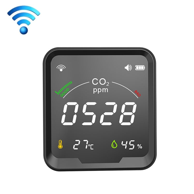 PTH-9CW Wifi Rilevatore di CO2 a infrarossi intelligente Rilevatore di qualità dell'aria Misuratore di temperatura e umidità domestica, PTH-9CW