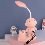 Lampada da tavolo portapenne astronauta T509 con funzione temperamatite, T509 White, T509 Pink, T509 Blue