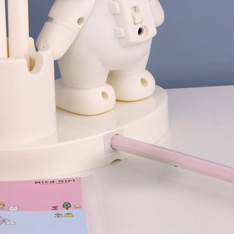Lampada da tavolo portapenne astronauta T509 con funzione temperamatite, T509 White, T509 Pink, T509 Blue