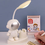 Lampada da tavolo portapenne astronauta T509 con funzione temperamatite, T509 White, T509 Pink, T509 Blue