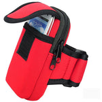 S210 Borsa da braccio in neoprene per sport all'aria aperta Borsa per cellulare Borsa portamonete, 10x17cm (Red), 10x17cm (Green), 10x17cm (Navy Blue), 10x17cm (Black), 10x17cm (Orange)