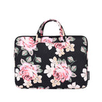 H40-B01 Borsa per laptop con motivo a rosa bianca Borsa per fodera per computer con manico, 12 Inch, 13 Inch, 14 Inch, 15 Inch
