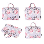 H40-B01 Borsa per laptop con motivo a rosa bianca Borsa per fodera per computer con manico, 12 Inch, 13 Inch, 14 Inch, 15 Inch