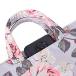 H40-B01 Borsa per laptop con motivo a rosa bianca Borsa per fodera per computer con manico, 12 Inch, 13 Inch, 14 Inch, 15 Inch