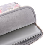 H40-B01 Borsa per laptop con motivo a rosa bianca Borsa per fodera per computer con manico, 12 Inch, 13 Inch, 14 Inch, 15 Inch