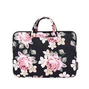 H40-B01 Borsa per laptop con motivo a rosa bianca Borsa per fodera per computer con manico, 12 Inch, 13 Inch, 14 Inch, 15 Inch