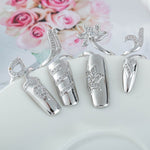 anello aperto dei monili della protezione del chiodo del diamante 5pcs, Silver Index Finger, Silver Middle Finger, Silver Ring Finger, Silver Little Finger, Gold Index Finger, Gold Middle Finger, Gold Ring Finger, Gold Little Finger