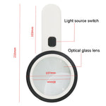 Lente d'ingrandimento portatile 30X con luce LED 80mm
