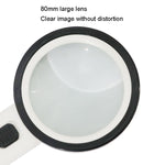 Lente d'ingrandimento portatile 30X con luce LED 80mm