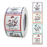 5 rotoli Etichetta adesiva per sigillo di imballaggio alimentare quadrato quadrato di ringraziamento, 38x38mm