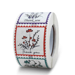 5 rotoli Etichetta adesiva per sigillo di imballaggio alimentare quadrato quadrato di ringraziamento, 38x38mm