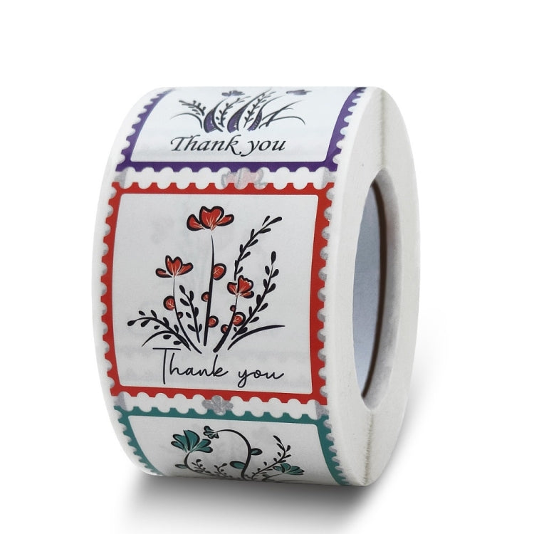 5 rotoli Etichetta adesiva per sigillo di imballaggio alimentare quadrato quadrato di ringraziamento, 38x38mm