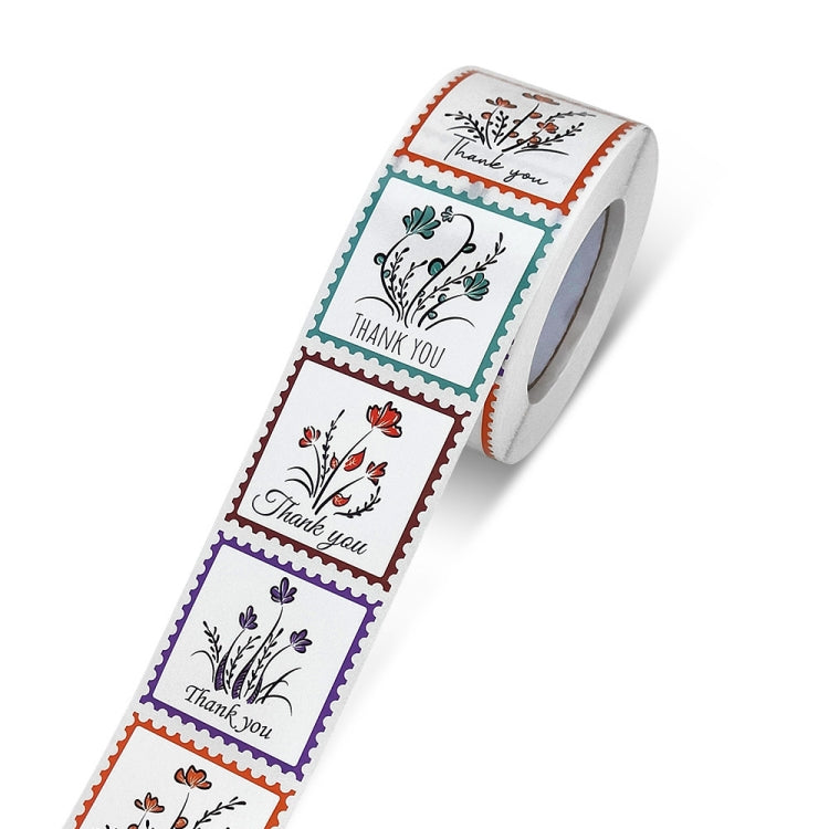 5 rotoli Etichetta adesiva per sigillo di imballaggio alimentare quadrato quadrato di ringraziamento, 38x38mm