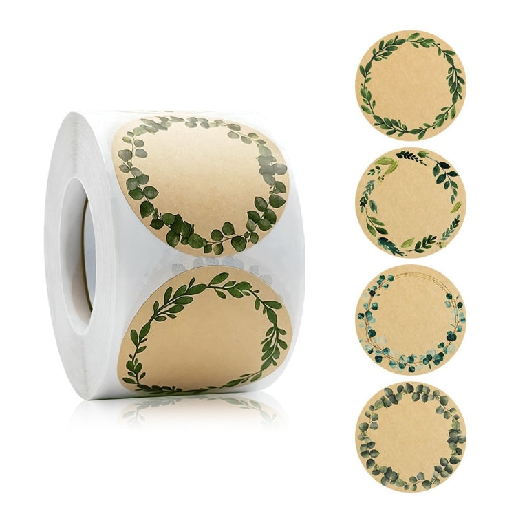 5 rotoli di carta kraft fiore pianta adesivo confezione regalo decorazione adesivo, 5.0cm