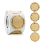 5 rotoli di carta kraft fiore pianta adesivo confezione regalo decorazione adesivo, 5.0cm