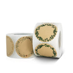 5 rotoli di carta kraft fiore pianta adesivo confezione regalo decorazione adesivo, 5.0cm