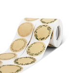 5 rotoli di carta kraft fiore pianta adesivo confezione regalo decorazione adesivo, 5.0cm