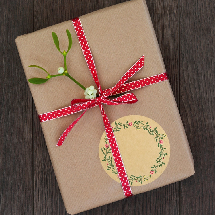 5 rotoli di carta kraft fiore pianta adesivo confezione regalo decorazione adesivo, 5.0cm