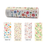 5 rotoli Etichetta adesiva floreale di ringraziamento Decorazione artigianale Adesivo regalo piccolo