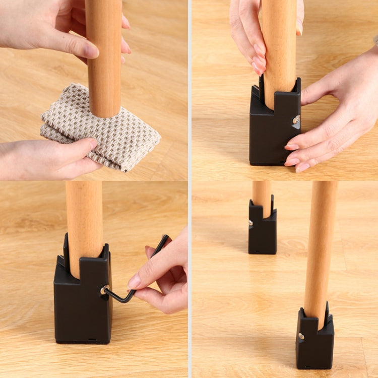 4 pezzi / set Piedini regolabili per alzare i mobili, 50mm High, 75mm High, 100mm High