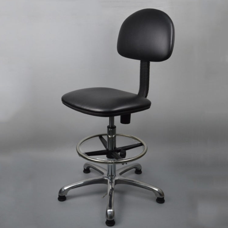 Sedia Antistatica Sollevabile Regolabile Sgabello Sedia Con Schienale In Pelle PU Con Poggiapiedi,Spec:, Fixed Foot Cup 600-800mm, Mobile Wheel 620-820mm