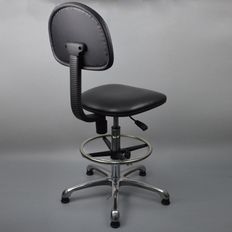 Sedia Antistatica Sollevabile Regolabile Sgabello Sedia Con Schienale In Pelle PU Con Poggiapiedi,Spec:, Fixed Foot Cup 600-800mm, Mobile Wheel 620-820mm