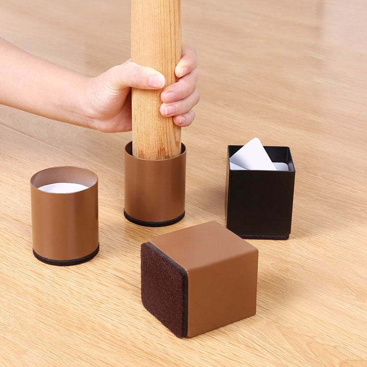 2 pezzi / set piedini rialzati avvolgenti in acciaio al carbonio per mobili, stile:, Round 4x5cm (Black), Round 4x5cm (Brown), Round 6x5cm (Black), Round 6x5cm (Brown), Round 6x10cm (Black), Round 6x10cm (Brown), Square 4x5cm (Black), Square 4x5cm (Bro...