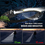 Torcia da pesca all'aperto COB con sensore di movimento ricaricabile USB, W689-1 Red+White Light, W689-2 White+Warm Light, W689-3 Red White Warm, W689-2 White Light, W689-3 White Light