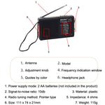 Altoparlante portatile con radio FM AM BAIJIALI BJL228